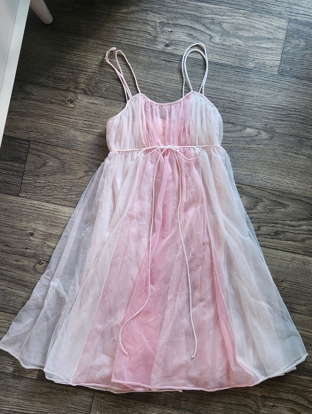 Vanity Fair Vintage Coquette Ombre Babydoll Dress Romantic Fairy